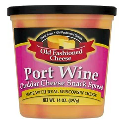 Old Fashioned Cheese Port Wine Cheddar Cheese Snack Spread 14 Oz - 14 Oz