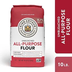 King Arthur Non-Gmo Project Verified Certified Kosher No Preservatives All Purpose Unbleached Flour - 10 Lb