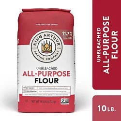 King Arthur Non-Gmo Project Verified Certified Kosher No Preservatives All Purpose Unbleached Flour - 10 Lb