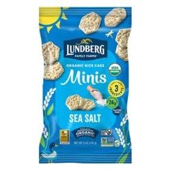 Lundberg Family Farms Regenerative Organic Certified Mini Rice Cakes Sea Salt - 5 Oz
