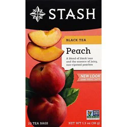 Stash Tea Bags Black Tea Peach - 20 Count