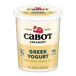 Cabot Triple Cream Vanilla Bean Greek Yogurt - 2 Lb