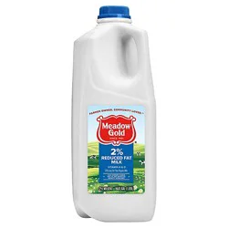 Meadow Gold 2% Milk With Vitamin A And Vitamin D Reduced Fat Milk Bottle - 0.50 Gallon