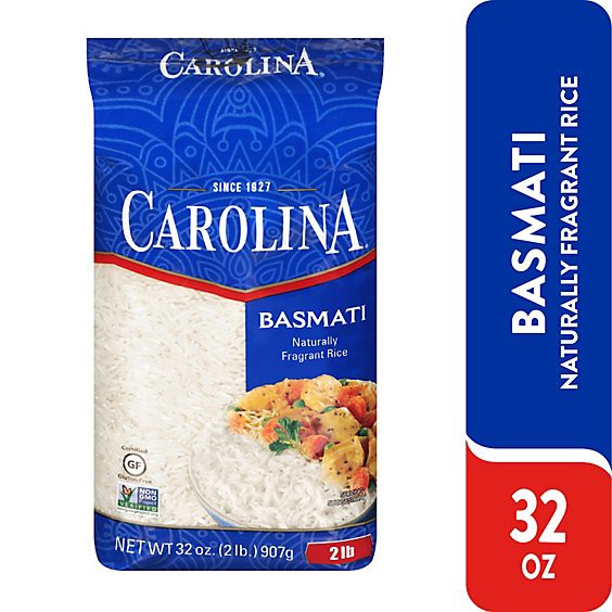 slide 1 of 6, Carolina Basmati Rice In Bag - 2 Lb, 2 lb