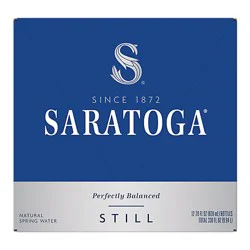 Saratoga Still Spring Water Glass Bottle - 28 Oz