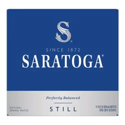 Saratoga Still Spring Water Glass Bottle - 28 Oz