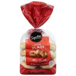 Signature Select Bagels Mini - 17 Oz