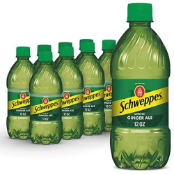 Schweppes Ginger Ale Soda Bottles - 8-12 Fl. Oz.