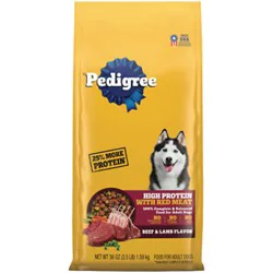 Pedigree High Protein Beef And Lamb Flavor Adult Dry Dog Food - 3.5 Lbs