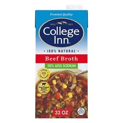 College Inn 50% Less Sodium Beef Broth - 32 Oz