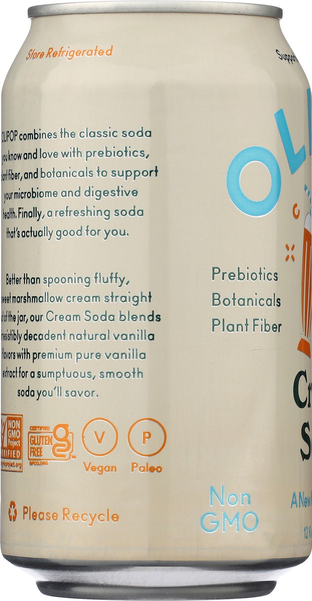 slide 10 of 13, Olipop Cream Soda Prebiotic Soda Can - 12 Fl. Oz., 12 fl oz