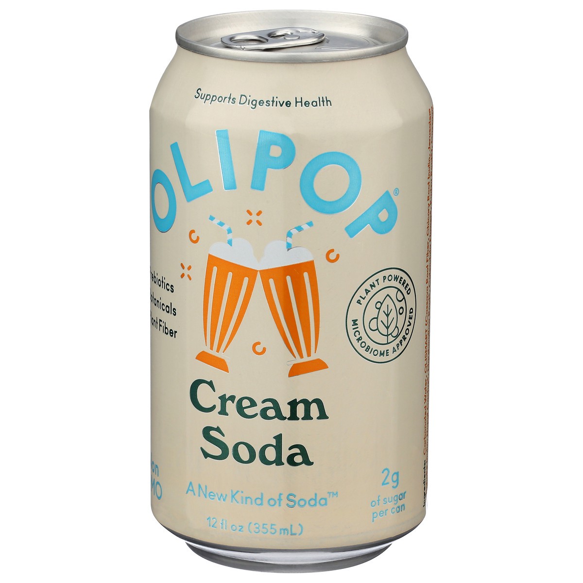 slide 13 of 13, Olipop Cream Soda Prebiotic Soda Can - 12 Fl. Oz., 12 fl oz