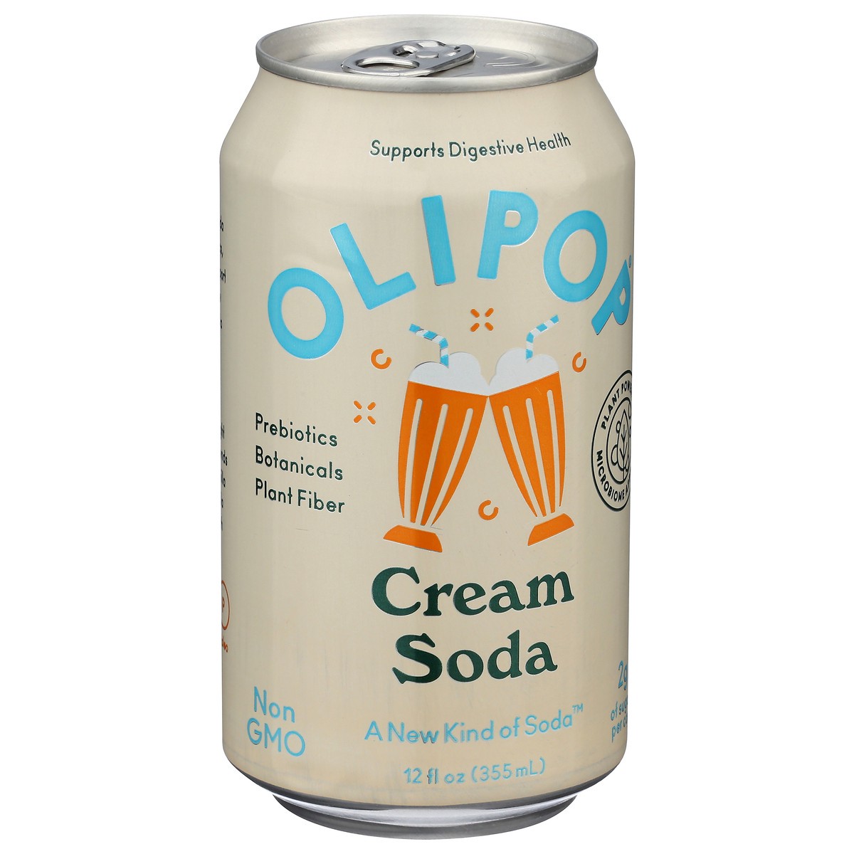 slide 8 of 13, Olipop Cream Soda Prebiotic Soda Can - 12 Fl. Oz., 12 fl oz