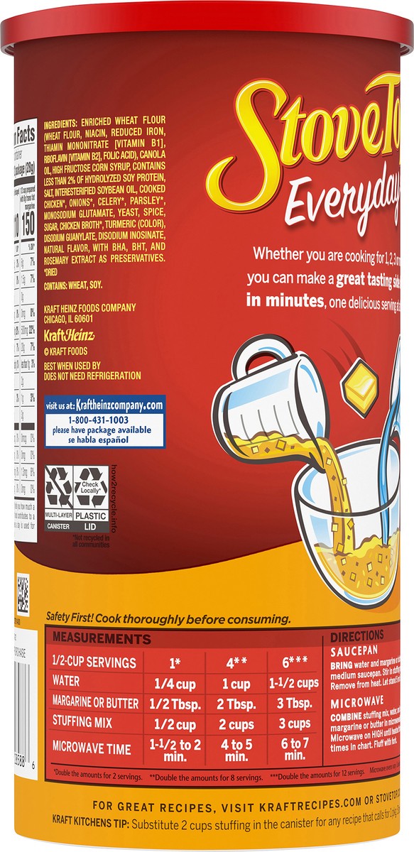 slide 8 of 11, Stove Top Everyday Stuffing Mix For Chicken - 12 Oz, 12 oz