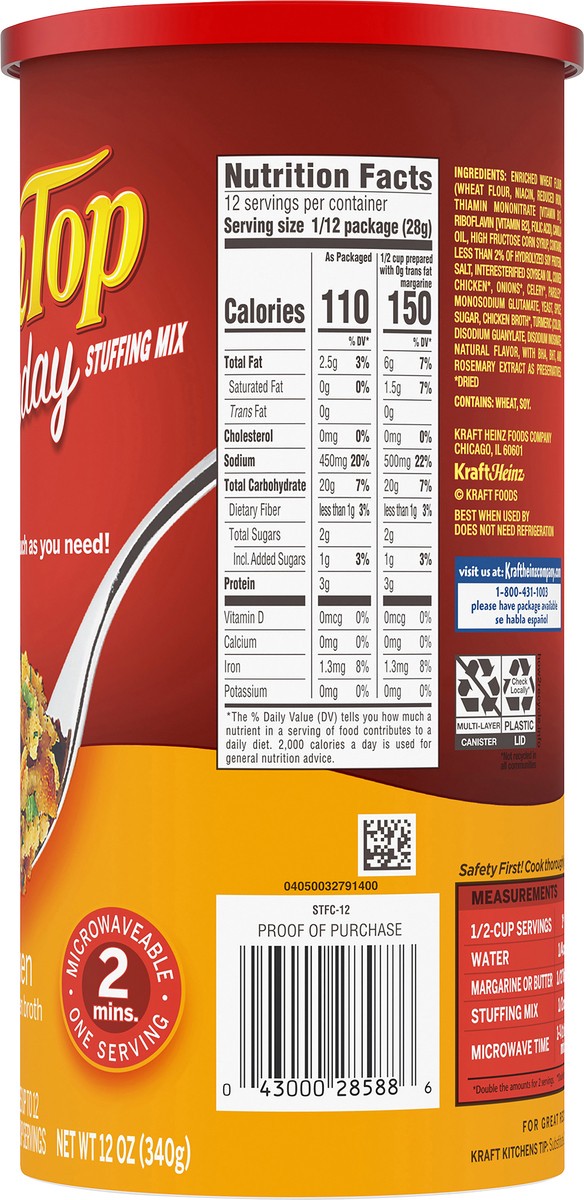 slide 6 of 11, Stove Top Everyday Stuffing Mix For Chicken - 12 Oz, 12 oz