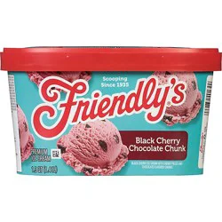 Friendly's Rich And Creamy Black Cherry Chocolate Chunk Ice Cream - 1.5 Quart