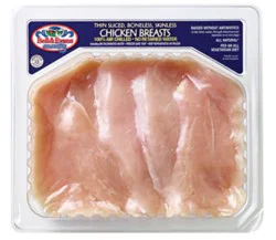 Bell & Evans Chicken Breast Boneless Skinless Thin Sliced - 1.5 Lb