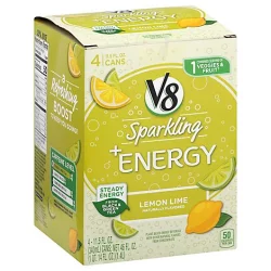 V8 Sparkling Energy Drink Lemon Lime