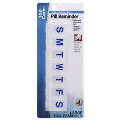 Top Care Pill Planner 7 Day Locking Large - Each
