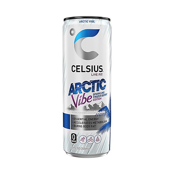 slide 1 of 5, Celsius Sparkling Arctic Vibe Energy Drink Can - 12 Fl Oz, 12 fl oz