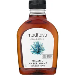 Madhava Honey Agave Nectar Amber Raw - 17 Oz