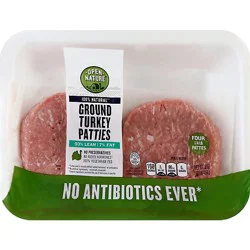 Open Nature 93% Lean Ground Turkey Patties 4 Count Fresh - 16 Oz