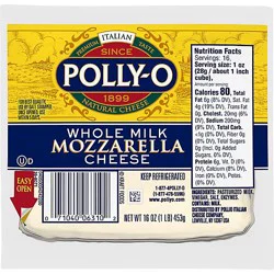 Polly-O Cheese Ball Whole Milk Mozzarella - 16 Oz