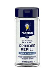 Morton Non-Iodized Extra Coarse Sea Salt Grinder Refill - 9 Oz