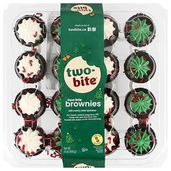 Two Bite Brownies With Candy Cane Sprinkles Party Platter - 14 Oz