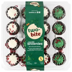 Two Bite Brownies With Candy Cane Sprinkles Party Platter - 14 Oz