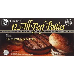 Our Best 12 All Beef E315burgers - 48 Oz.