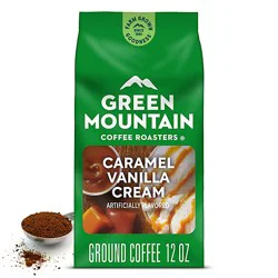 Green Mountain Coffee Roasters Caramel Vanilla Cream Light Roast Ground Coffee Bagged - 12 Oz