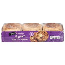 Signature Select Cinnamon Raisin English Muffins - 15 Oz