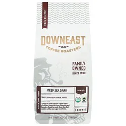 Downeast Coffee Deep Sea Dark Roast Whole Coffee Organic - 12 Oz
