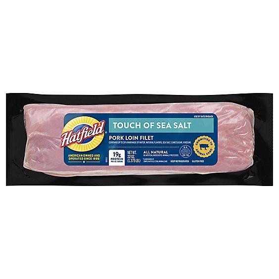 slide 1 of 1, Hatfield Sea Salt Pork Loin Fillet - 1.38 Lb, 22.08 oz