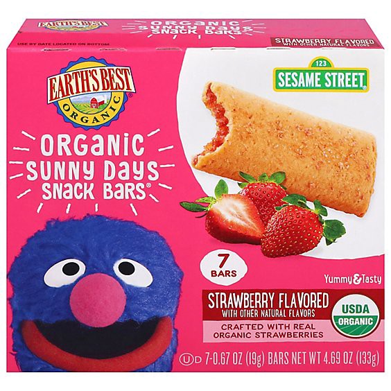 slide 1 of 11, Earths Best Organic Strawberry Cereal Bars - 7-.67 Oz, 4.69 oz