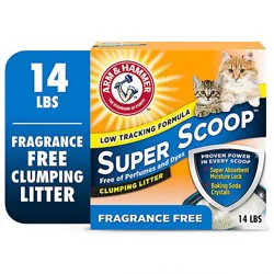 Arm & Hammer Super Scoop Fragrance Free Clumping Clay Cat Litter - 14 Lb