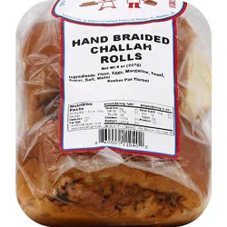 Hand-Braided Challah Rolls From International Natural Bakery - 8 Oz
