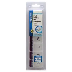 Top Care Pill Reminder 7 Day Push And Pop Xl - Each