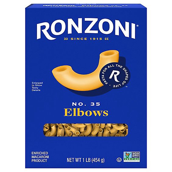 slide 1 of 1, Ronzoni Pasta Elbows - 1 Lb, per lb