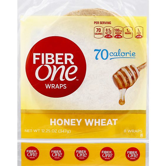 slide 1 of 11, Fiber One Honey Wheat Wrap - 12.5 Oz, 12.5 oz