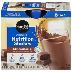 Signature Select Nutrition Shake Chocolate - 6-8 Fz