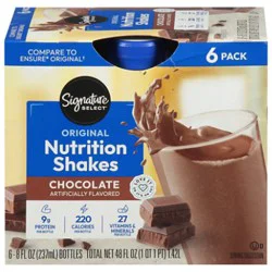 Signature Select Nutrition Shake Chocolate - 6-8 Fz