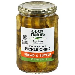 Open Nature Pickle Bread And Butter Chips - 24 Fz