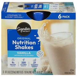 Signature Select Nutrition Shake Vanilla - 6-8 Fz