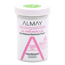 Almay Biodegradable Oil Free Micellar Eye Makeup Remover Pads - 120 Count