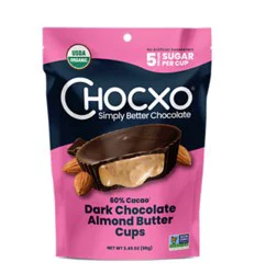Chocxo Cups Dk Choc Almond Buttr - 3.46 Oz