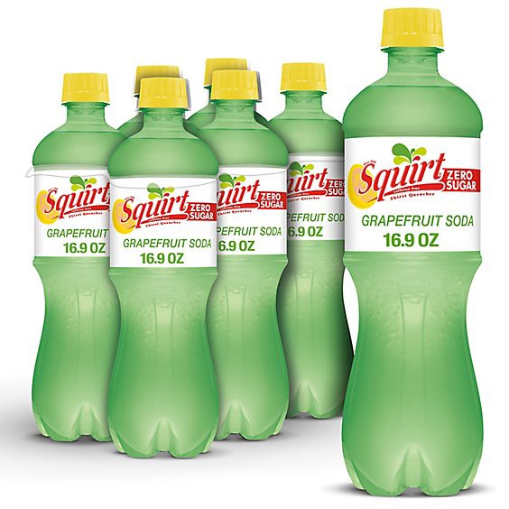 slide 1 of 11, Squirt Zero Sugar Grapefruit Soda Bottles - 6-0.5 Liter, 6 ct; 16.9 fl oz