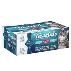Blue Buffalo Tastefuls Flaked Wet Cat Food Cans Variety Pack - 12-3 Oz