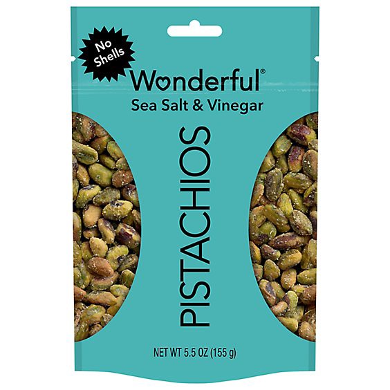 slide 1 of 1, Wonderful Pistachios No Shells Sea Salt Vinegar - 5.5 Oz, 5.5 oz